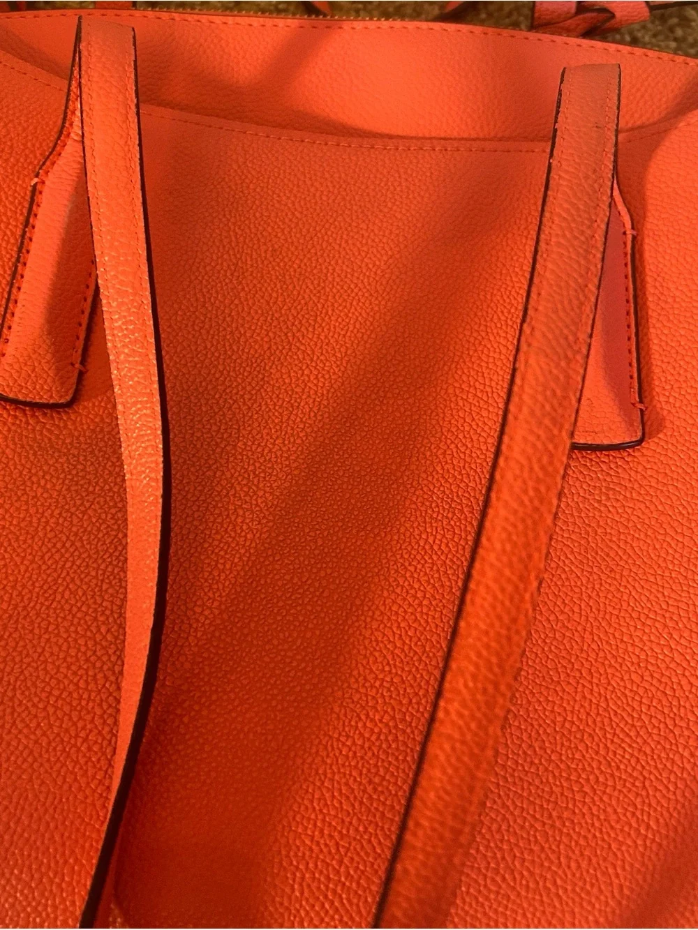 kate spade Coral Pebbled Leather Double-Strap Tote